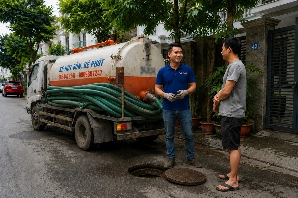 alo247 thi công hút bể phốt chuyên nghiệp và sạch sẽ