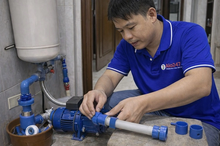 thợ alo247 lắp đặt máy bơm nước
