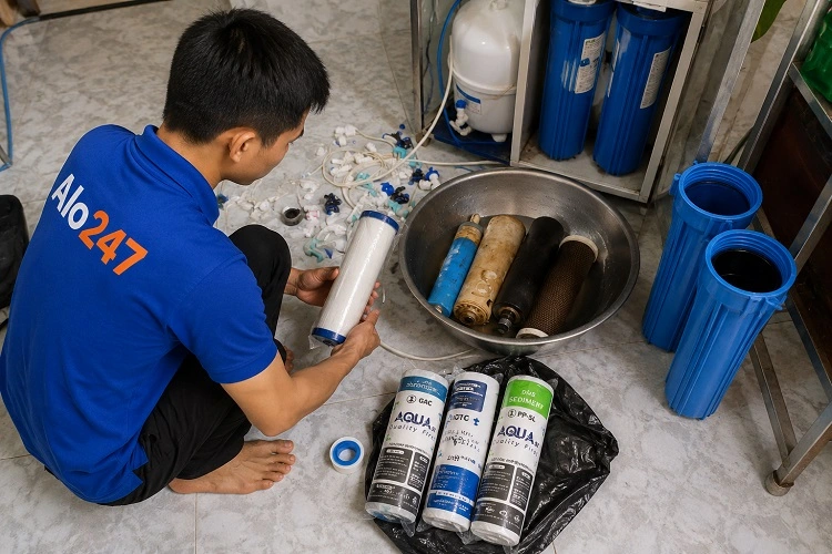 Thợ sửa máy lọc nước của alo247
