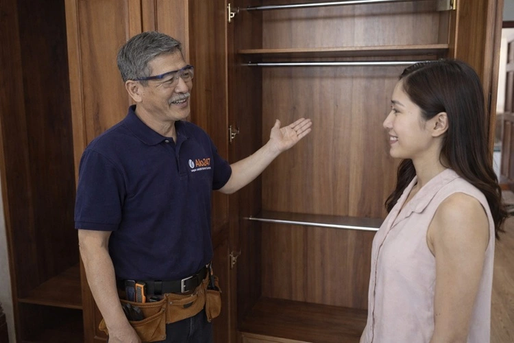 thợ alo247 kiểm tra tủ gỗ