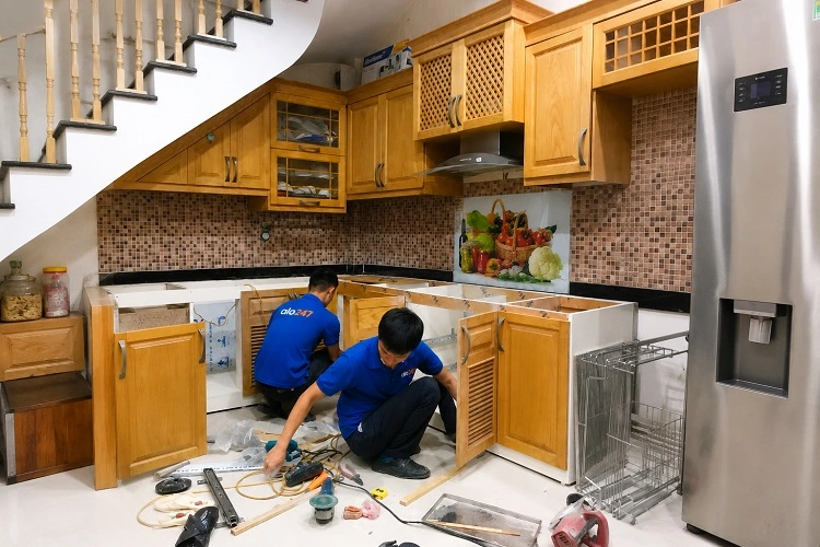 thợ alo247 lắp đặt tủ bếp