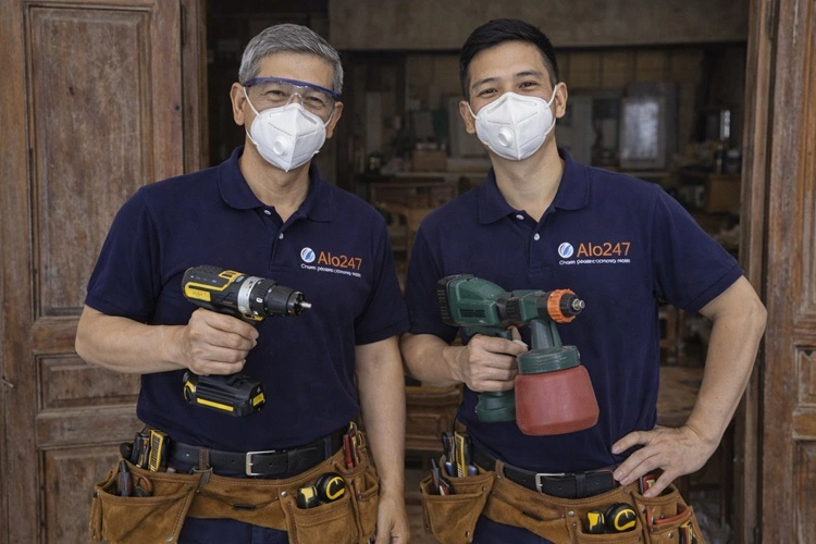 thợ sơn đồ gỗ alo247