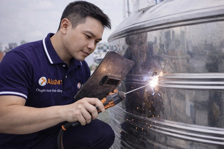 thợ alo247 hàn téc nước inox