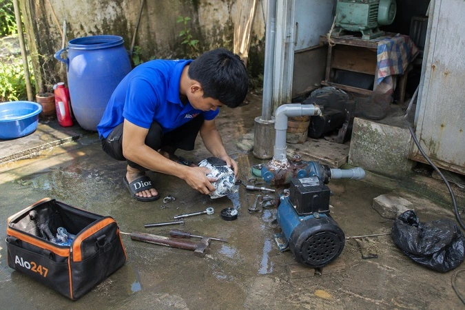 Alo247 dịch vụ sửa chữa máy bơm tận nơi tại  Long Biên