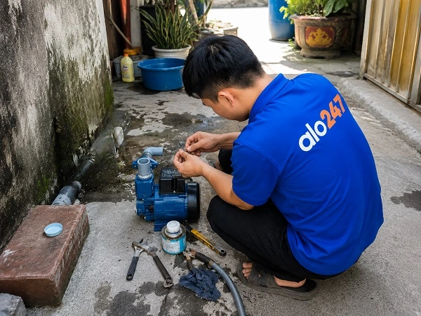 Thợ alo247 sửa máy bơm nước tại nhà phường Ba Đình