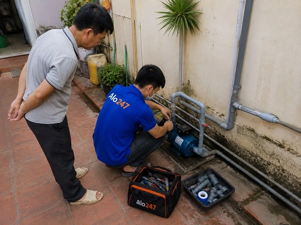 Thợ alo247 sửa máy bơm nước tại nhà phường Tây Hồ