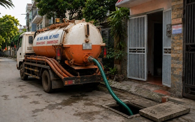 Alo247 dịch vụ hút bể phốt chuyên nghiệp và sạch sẽ tại Hai Bà Trưng
