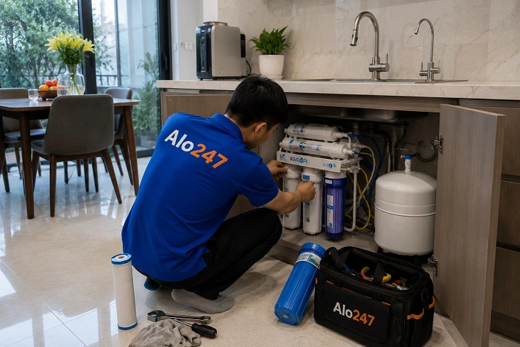 Thợ alo247 sửa máy lọc nước tại Cầu Giấy