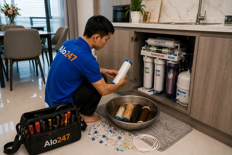 Thợ alo247 sửa máy lọc nước tại Hoàng Mai