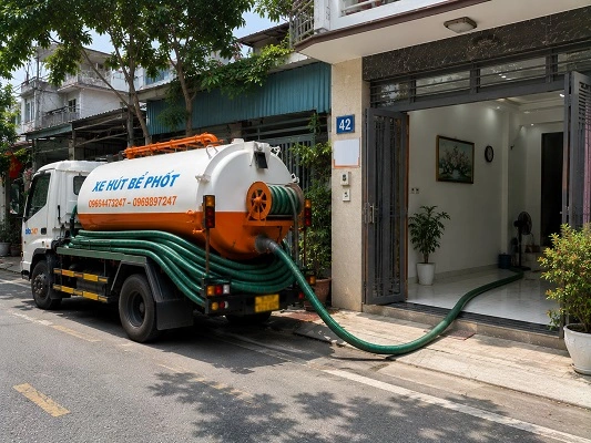 Xe bồn hút bể phốt chân không của alo247 tại Mỹ Đức