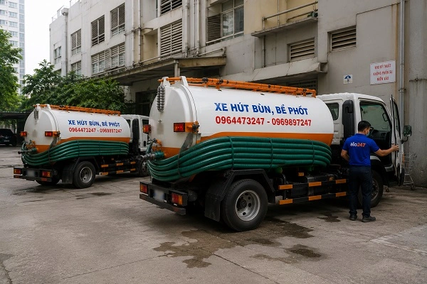 alo247 dịch vụ hút bể phốt chuyên nghiệp tại Long Biên