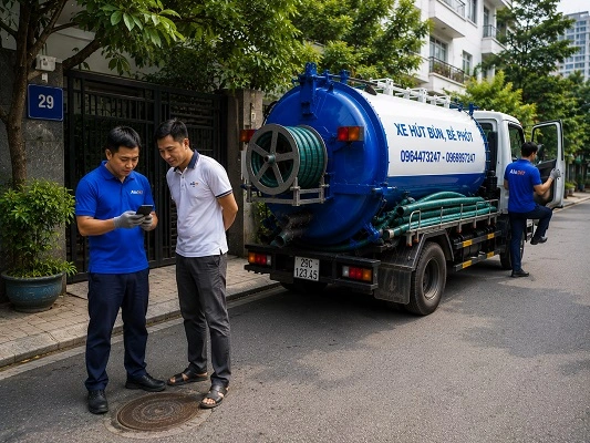 alo247 dịch vụ hút bể phốt trọn gói tại Hà Đông