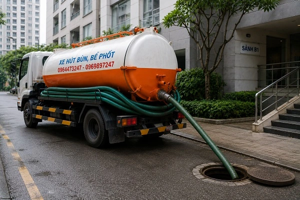 alo247 dịch vụ hút bể phốt trọn gói tại Hoàng Mai