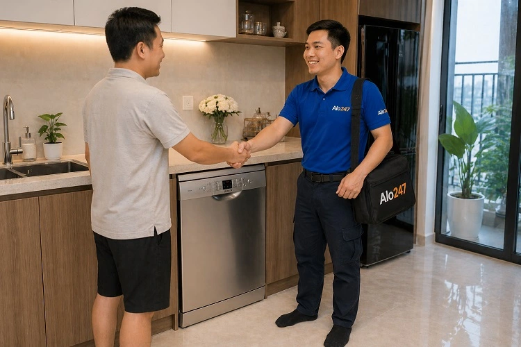 Bàn giao máy sau khi xử lý xong lỗi