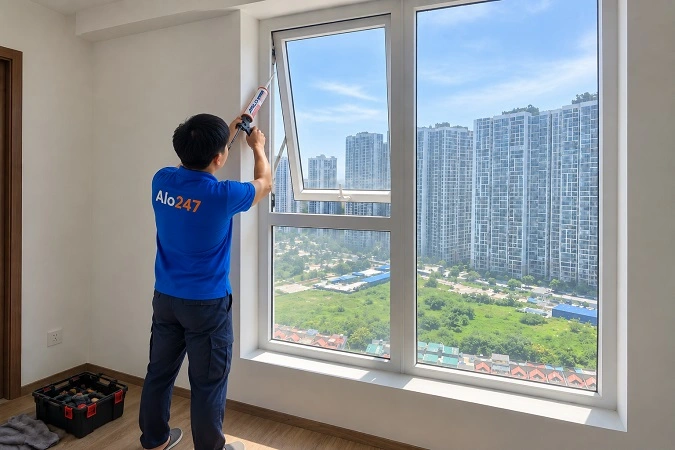 Thợ Alo247 sửa cửa nhôm kính tận nơi