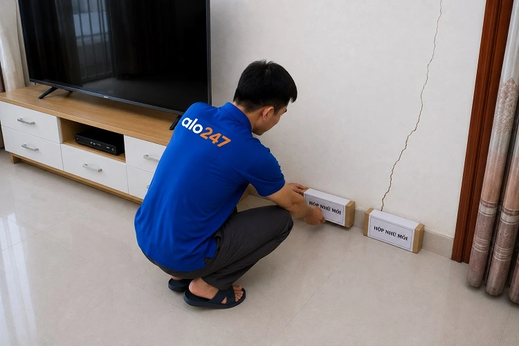 Thợ alo247 diệt mối bằng việc đặt hộp nhử mối tại Hoàn Kiếm