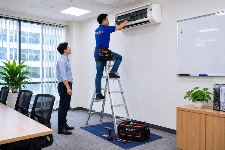 Thợ alo247 sửa điều hoà không mát tại Tây Hồ