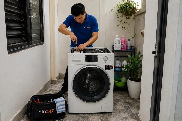 Thợ alo247 sửa máy giặt Aqua