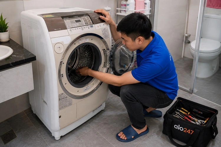 Thợ alo247 sửa máy giặt Hitachi nội địa Nhật