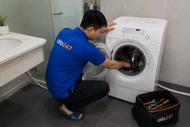 Thợ alo247 sửa máy giặt Sanyo nội địa Nhật