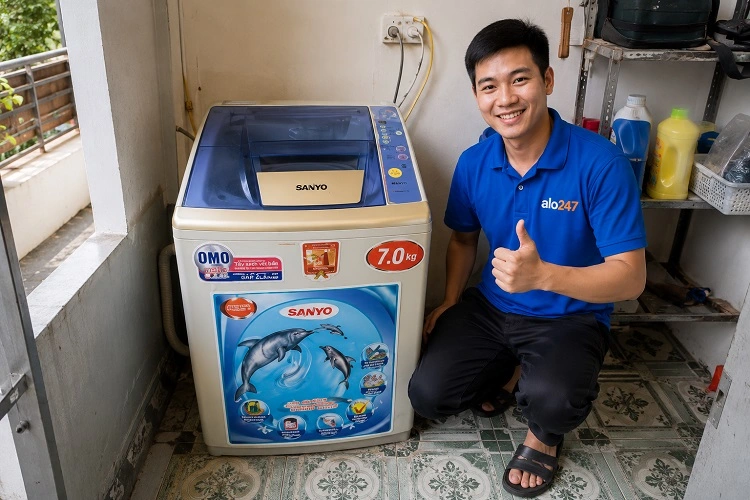 Thợ alo247 sửa máy giặt Sanyo