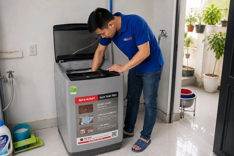 Thợ alo247 sửa máy giặt Sharp tại nhà