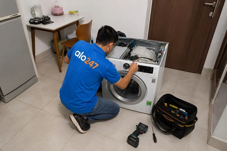 Thợ alo247 sửa máy giặt Toshiba tại nhà