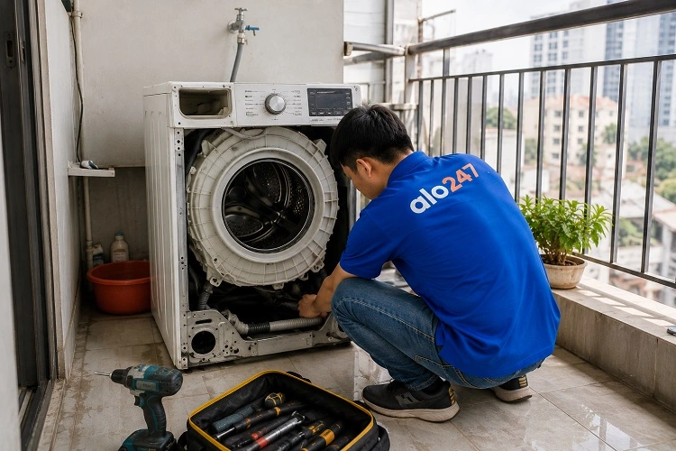 Thợ alo247 sửa máy giặt tại Ba Đình
