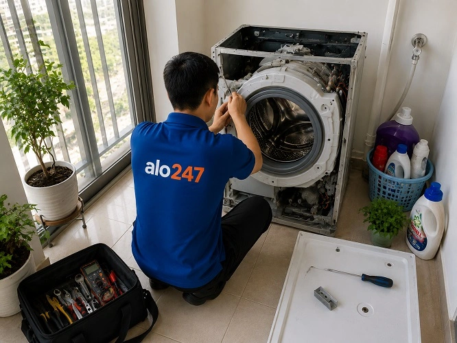 Thợ alo247 sửa máy giặt tại Cầu Giấy