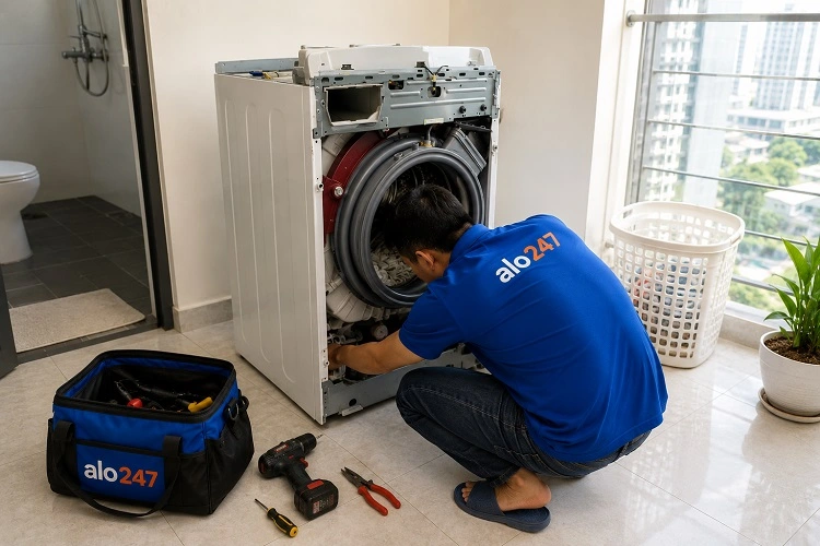 Thợ alo247 sửa máy giặt tại Đông Anh