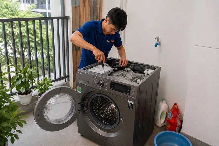 Thợ alo247 sửa máy giặt tại Đống Đa