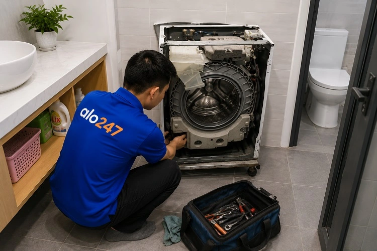 Thợ alo247 sửa máy giặt tại Hoàng Mai