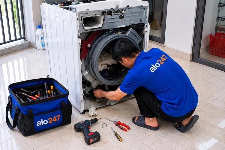 Thợ alo247 sửa máy giặt tại nhà Gia Lâm