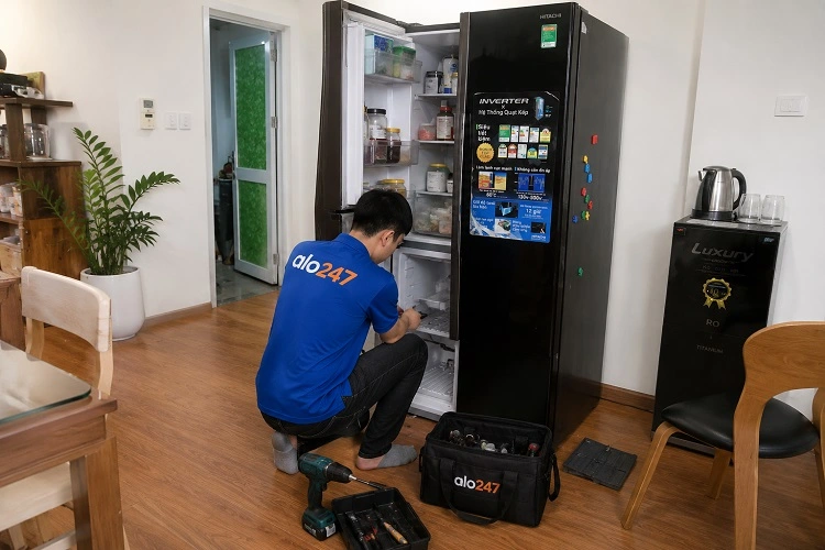 Thợ alo247 sửa tủ lạnh Hitachi tại nhà