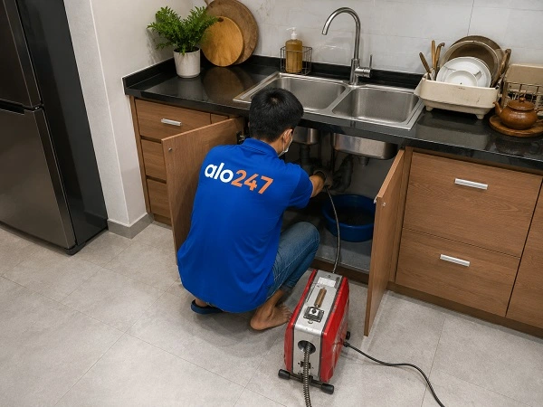 Thợ alo247 thông tắc bồn rửa bát chuyên nghiệp tại Tây Hồ