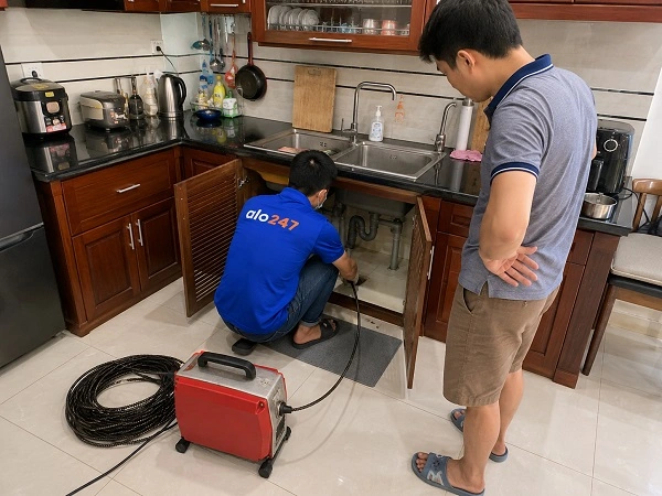Thợ alo247 thông tắc bồn rửa bát chuyên nghiệp tại Thanh Xuân