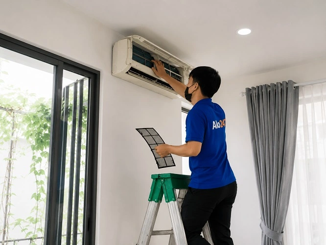 Thợ alo247 vệ sinh bảo dưỡng điều hoà tại Gia Lâm