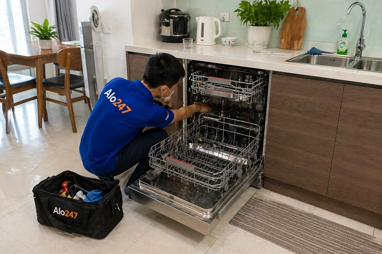 Thợ sửa máy rửa bát electrolux