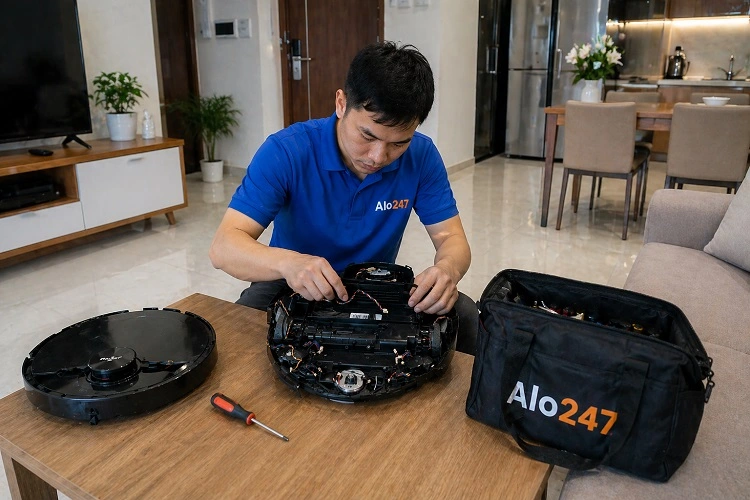Thợ sửa robot hút bụi của alo247