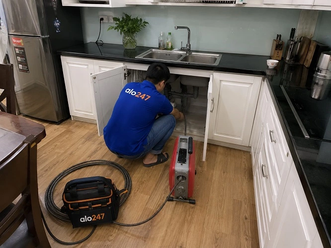 alo247 Thông tắc cống bồn rửa bát tại Hà Nội