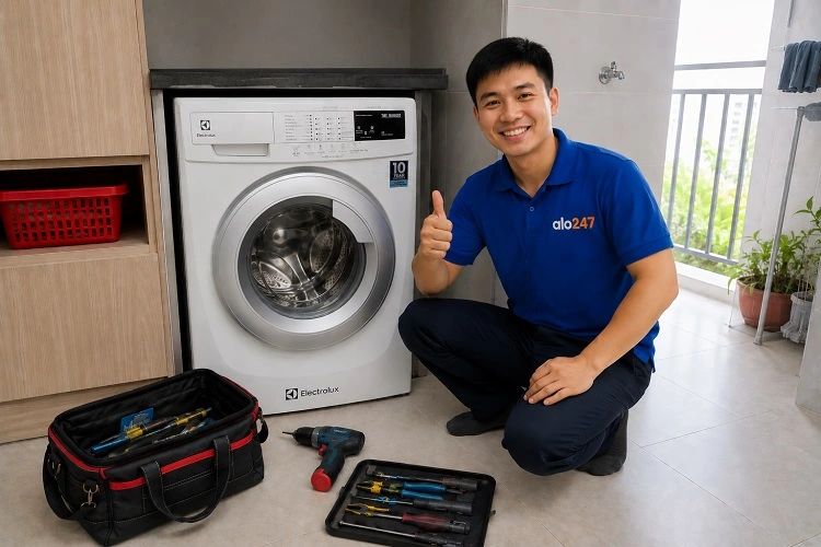 alo247 sửa chữa máy giặt uy tín tại nhà ở Hoàng Mai