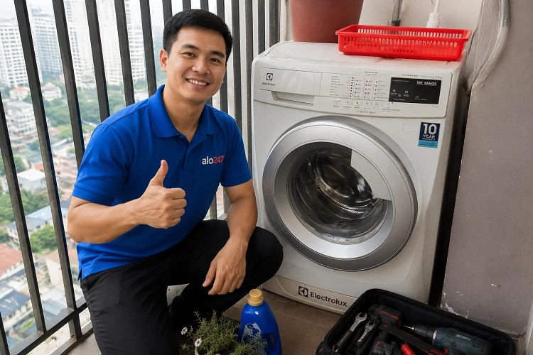 alo247 sửa máy giặt Electrolux uy tín