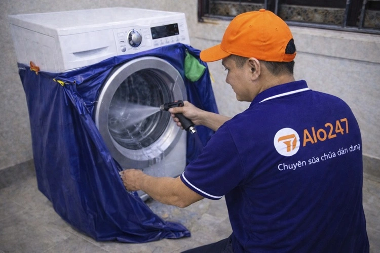 dịch vụ vệ sinh máy giặt alo247