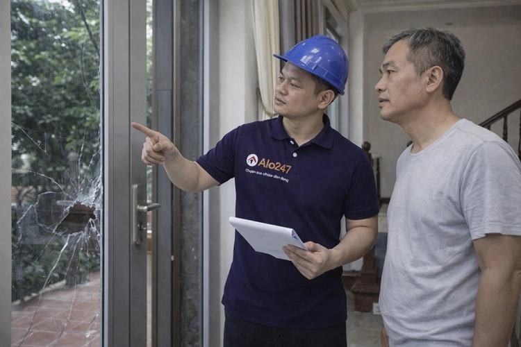 thợ alo247 khảo sát cửa nhôm kính