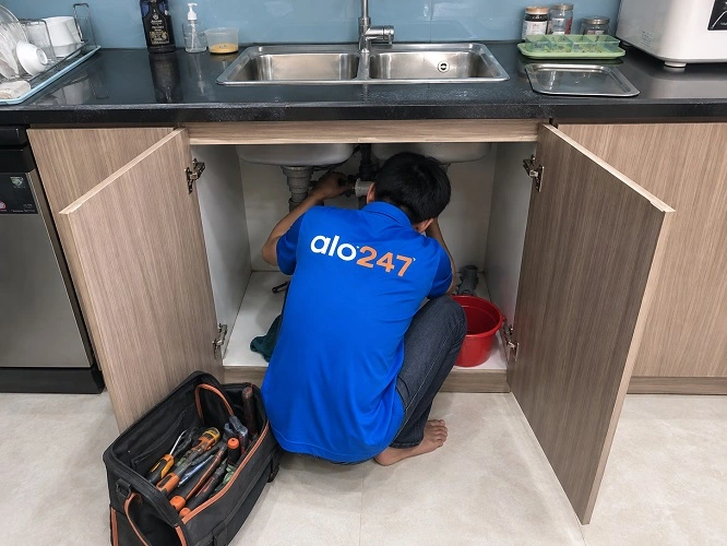 thợ alo247 xử lý thông tắc cống bồn rửa bát tại Gia Lâm
