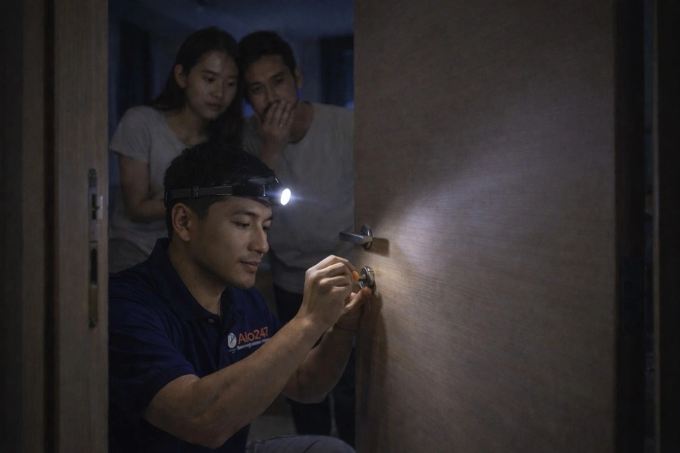 thợ sửa khoá alo247 sửa khoá cửa vào ban đêm