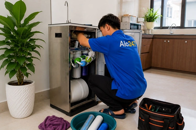 Thợ alo247 sửa máy lọc nước bị kêu to tại Đông Anh