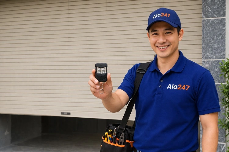 Thợ sửa điều khiển cửa cuốn