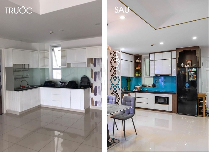 cải tạo phòng bếp ở royal city
