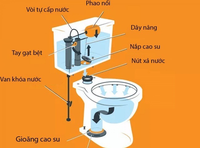 Cách sửa van xả bồn cầu bị rỉ nước